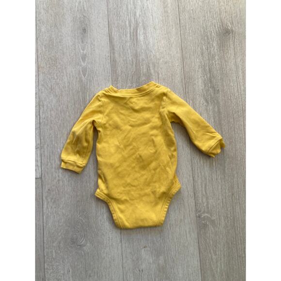 Carter’s Yellow “Brave Little Man” Onesie, Size 9M - Picture 2 of 5